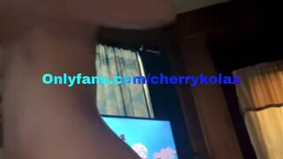 Brunette hair Shows Off Her Fit Body