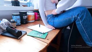 Home sex, I filmed my large-bootied neighbour giving head and getting banged in my room, coming on my shlong whilst riding her dong. Colombian. POV, Lalin girl