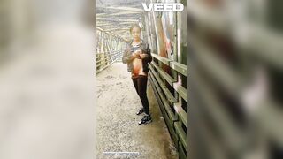 PUBLIC OUTSIDE SOLO FEMALE BIKE TRAIL NYC CAUGHT