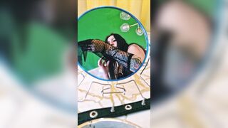 Hawt witch and her magic mirror.
