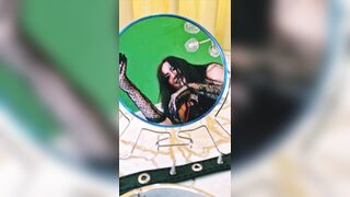 Hawt witch and her magic mirror.