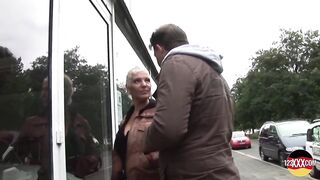 Lewd Chap Picks up an Aged Blond for Outdoor Sex