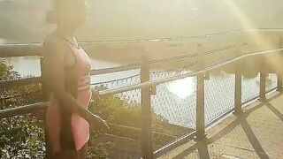 LATIN BABE SOLO COSPLAY UNDRESSED OUTSIDE WALKING AROUND