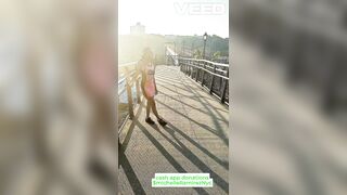 LATIN BABE SOLO COSPLAY UNDRESSED OUTSIDE WALKING AROUND