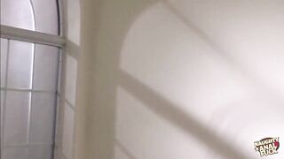 Babe gets double permeated on the stairs
