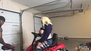 Blond Marilyn Boobs Plays With Rome Major's Jock Between Her Titties!