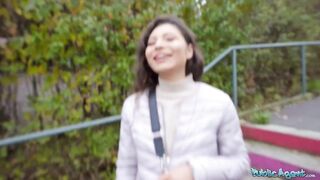 Public Agent Large bazookas natural Ukrainian sucks large penis outdoors