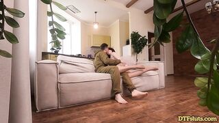 DTFsluts - Russian wench Hawt Pearl bangs her boyfriend