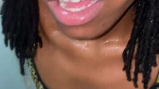 QUEEN ANNA-Black Hottie. CLOSE UP INSIDE SHOWER
