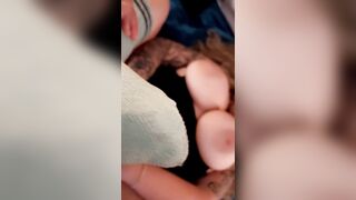 Large tit mother i'd like to fuck gets sick close up