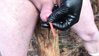 Outdoor neon catheter insertion