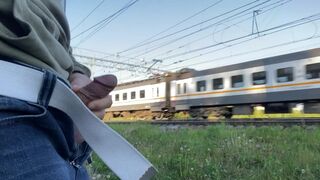 Masturbation by railway