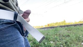 Masturbation by railway