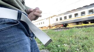 Masturbation by railway