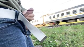Masturbation by railway