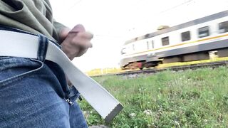 Masturbation by railway