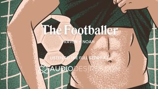 Screwed hard by an athlete in the locker room - Journalist takes arrogant football star - Hot interv