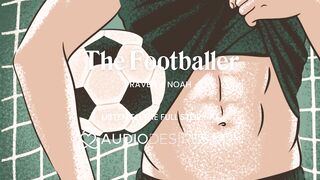 Screwed hard by an athlete in the locker room - Journalist takes arrogant football star - Hot interv