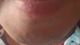 Oriental chap licking and smacking