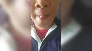 Oriental chap licking and smacking
