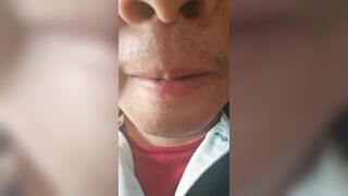 Oriental chap licking and smacking