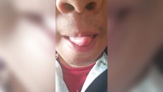 Oriental chap licking and smacking