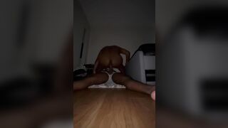 Large black butt rides large ebony weenie
