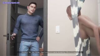 Spouse Masturbates In Front Of His Wife Whilst That babe Is Getting Screwed During Shower [ CG Uncensored ]
