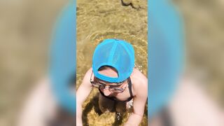 Stranger sucks my schlong outdoors! Random gal sucks and bangs outdoors!