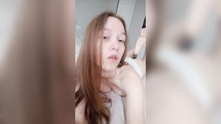A student makes a hawt movie scene with her tits