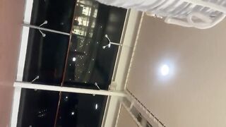 Showing her cunt in the cruise pool