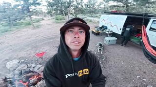 Camping Sex in the Hammock. Outdoor public