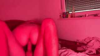 Redhead riding and sucking my dong hard