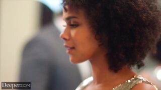 Deeper. Shy Alina and bestie Harley have intensive trio