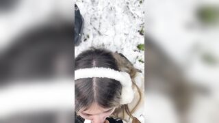 I provoke the tour coordinator and suck his knob in the snow