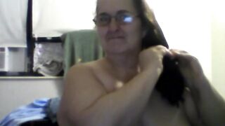 large natural momma drinking