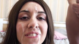 Screwed in all holes and overspread my face with jizz