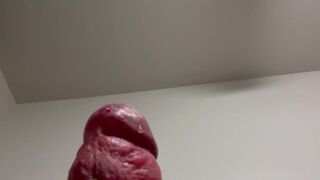 Inserting screwdriver in my large white jocks urethra