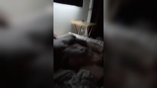 Tatted up guy large schlong in couch