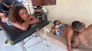 I went to pay the tattoo artist with a cashier's card and my angry ex sucked my ally's wang.