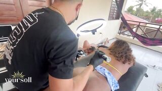 I went to pay the tattoo artist with a cashier's card and my angry ex sucked my ally's wang.