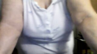 a large woman in nightgown