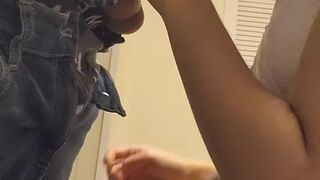 Slim Mexican teen with white underware