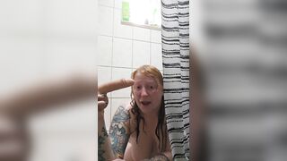 REDHEADED GF LASTLY DEEPTHROATS HER TOY ALL THE WAY!!!