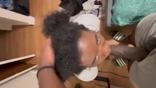 laundry was nearly done but I wanted to suck that large ebony dong