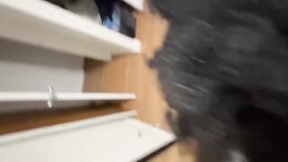 laundry was nearly done but I wanted to suck that large ebony dong