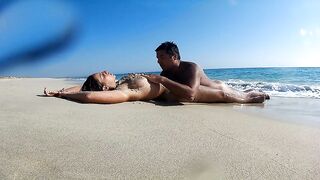 Just playing bare at a deserted beach
