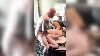 Screwed hard from behind previous to going out to dinner