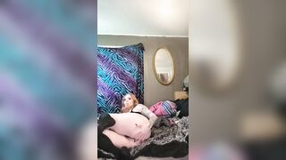 Redheaded ginger chick sucks her toy, then screws her butt going unfathomable anal