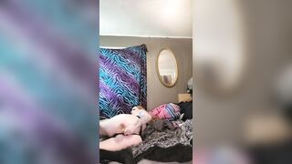 Redheaded ginger chick sucks her toy, then screws her butt going unfathomable anal
